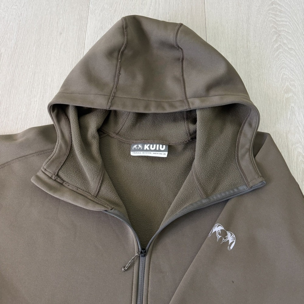 Kuiu Peloton 200 Karuishi Fleece Brown 1/2 Zip Performance Hoodie Mens XL